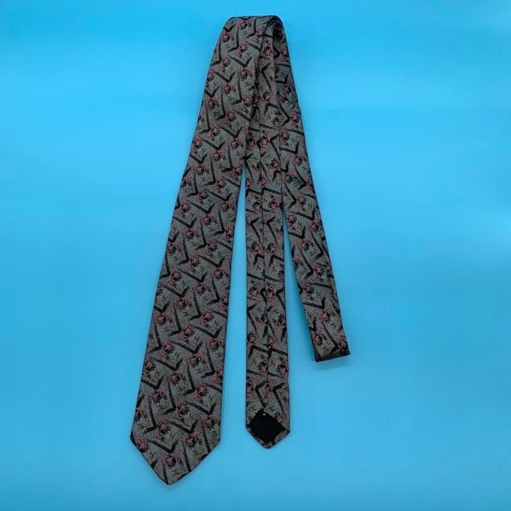 Vintage Insignia by Martin Wong Geometric Silk Preppy Men's Classic Neck Tie